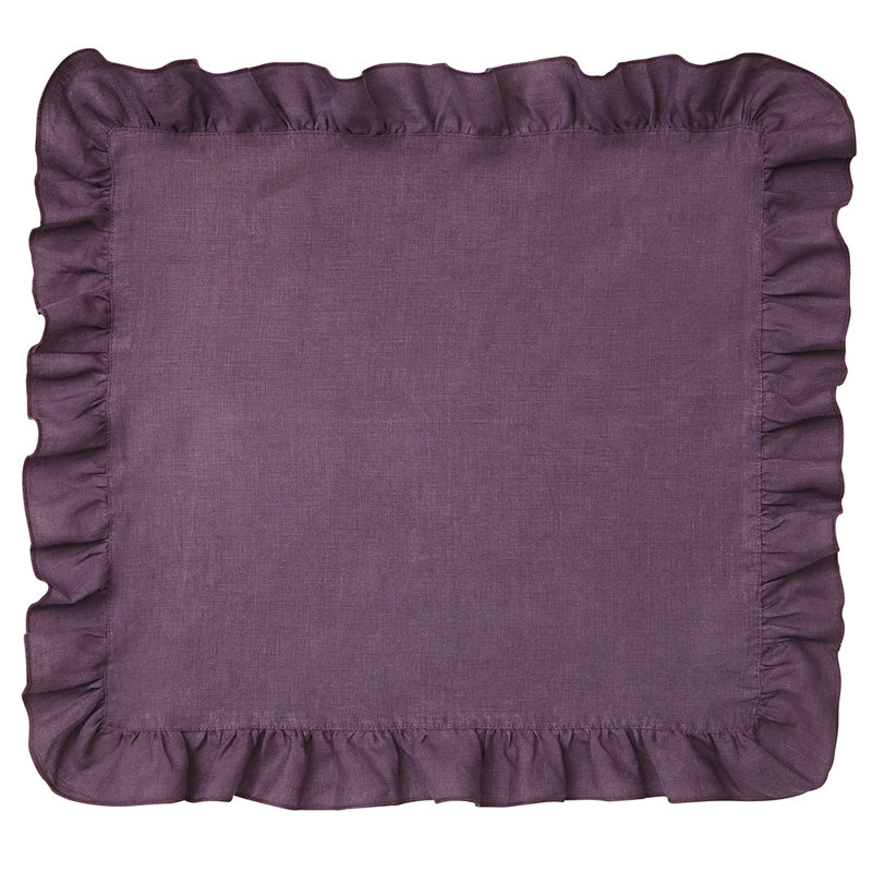Lucca Linen Square Napkins, Eggplant