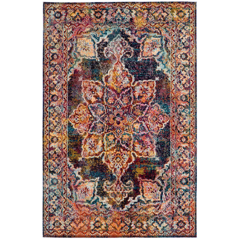 Mae Crystal Performance Oriental Rug, Rectangle 6'7" x 9'2"