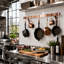 Handcrafted Wall Mounted Pot Rack