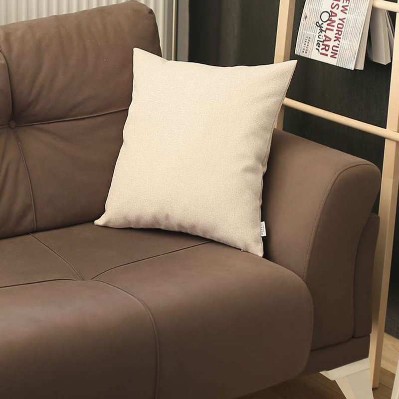 Housse de coussin en polyester , Jaune, Housse de coussin seulement - sans coussin, 16 po x 16 po