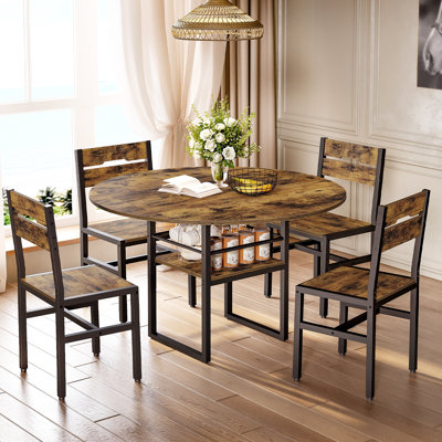 Ensemble de table de salle à manger 5 pièces 39,4 "pour 4 tables de cuisine et chaises