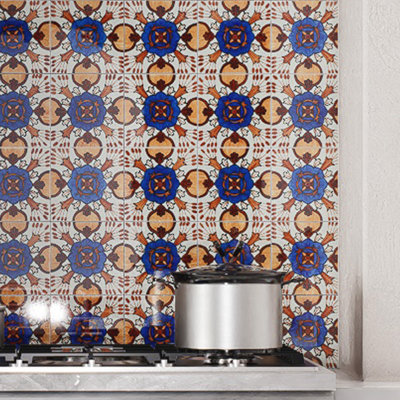 Provincial Alhais Deco 6 In. X 6 In. Porcelain Wall Tile
