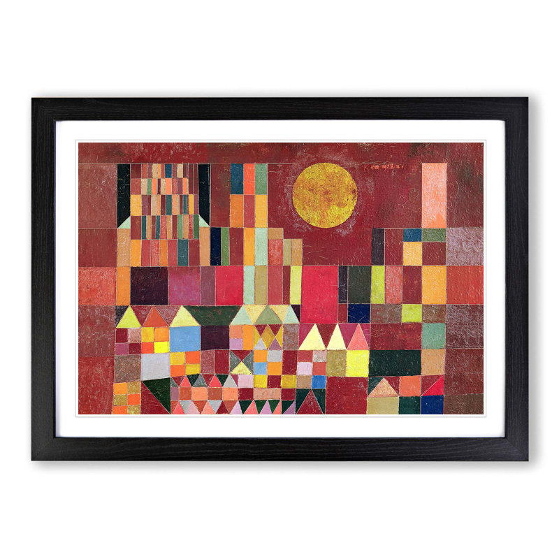 Slot Og Sol by - Framed Print, Black