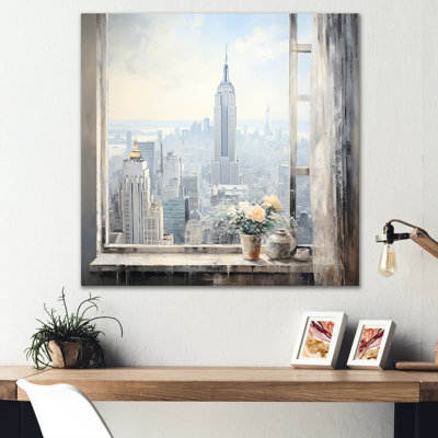 New York Empire State Window Views I - art mural de New York
