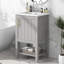 Meuble-lavabo de 20 po avec lavabo, armoire de salle de bain avec porte à fermeture douce, support de rangement et tablette ouverte (ancien SKU: WF308492AAE)-126232973