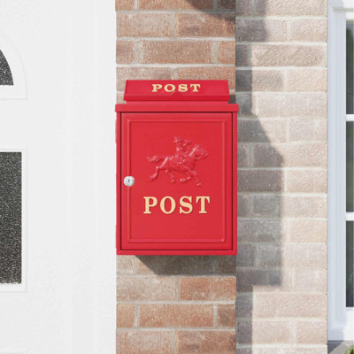 Cast Aluminum Wall Mounted Post Box