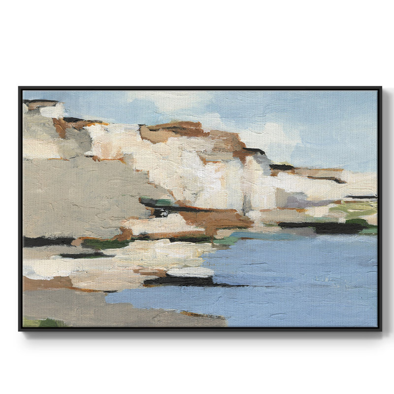 «White Rock Cliff I», reproduction encadrée sur toile, H 17 po x l 25 po x P 2 po, Toile avec cadre flottant noir