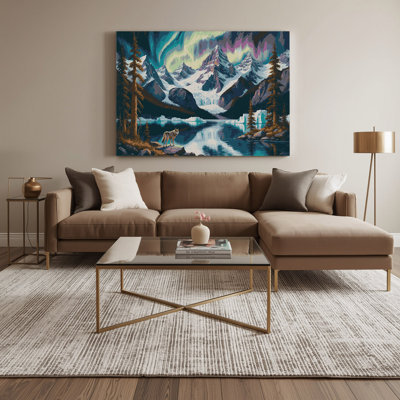 USA State Alaska Blue Canvas Wall Art