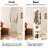 360° Rotating Full Length Floor Mirror With Coat Rack, Multifunctional Storage, Solid Rubberwood, White, 66"x14"-1114872801