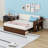 Convertible Wood Daybed with Built-in Desk, Drawers and Extendable Armrests-599081661-599081663