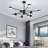 10 - Light LED Sputnik Modern Linear Chandelier