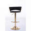 Adjustable  Swivel Fabric Upholstered Chrome Bar Stools Set with Back and Footrest-1554463644