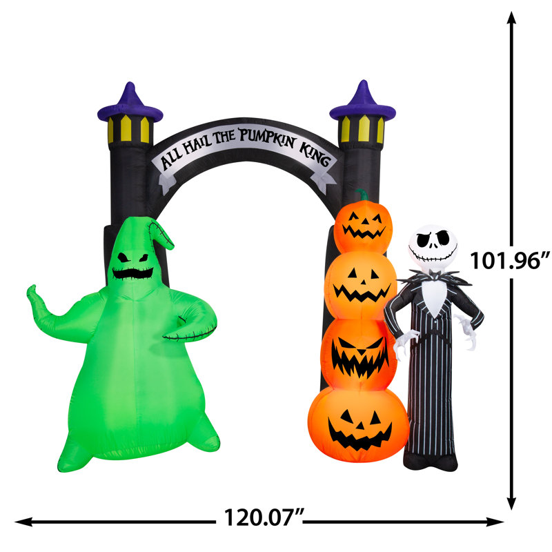 Airbown NBC Jack and Oogie avec citrouilles Archway Disney