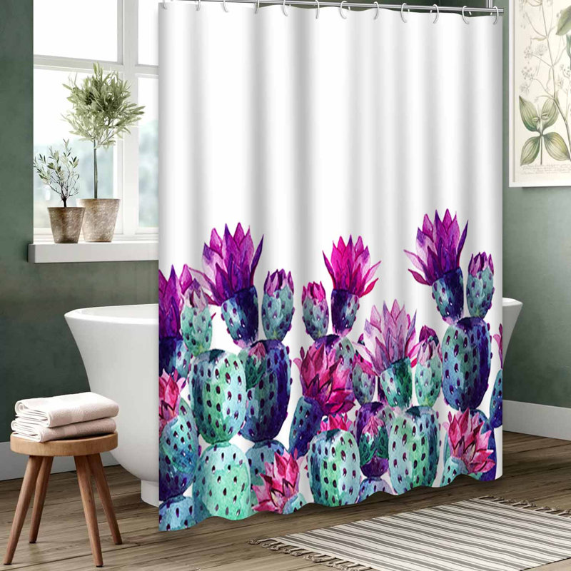Rideau de douche blanc imperméable, rideaux de douche pour la salle de bain avec 12 crochets, 72" L x 78" W