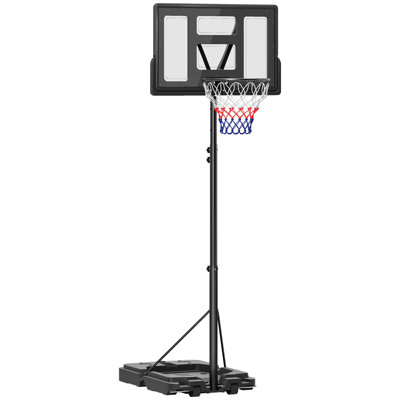 HOMCOM Adjustable Height 110cm W In-Ground Basketball Hoop