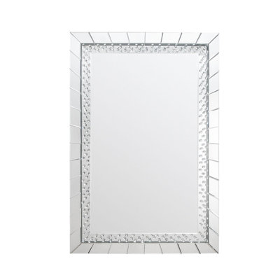 Nysa Mirrored & Faux Crystals Accent Mirror