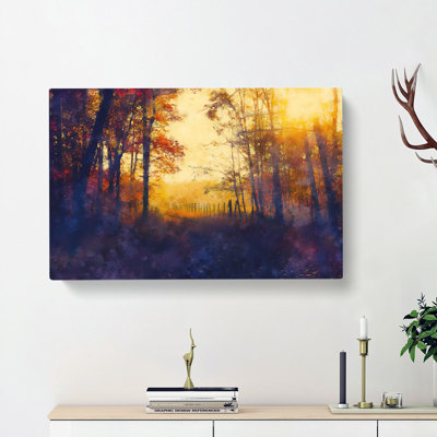 Woodland Path In Poland - Wrapped Canvas