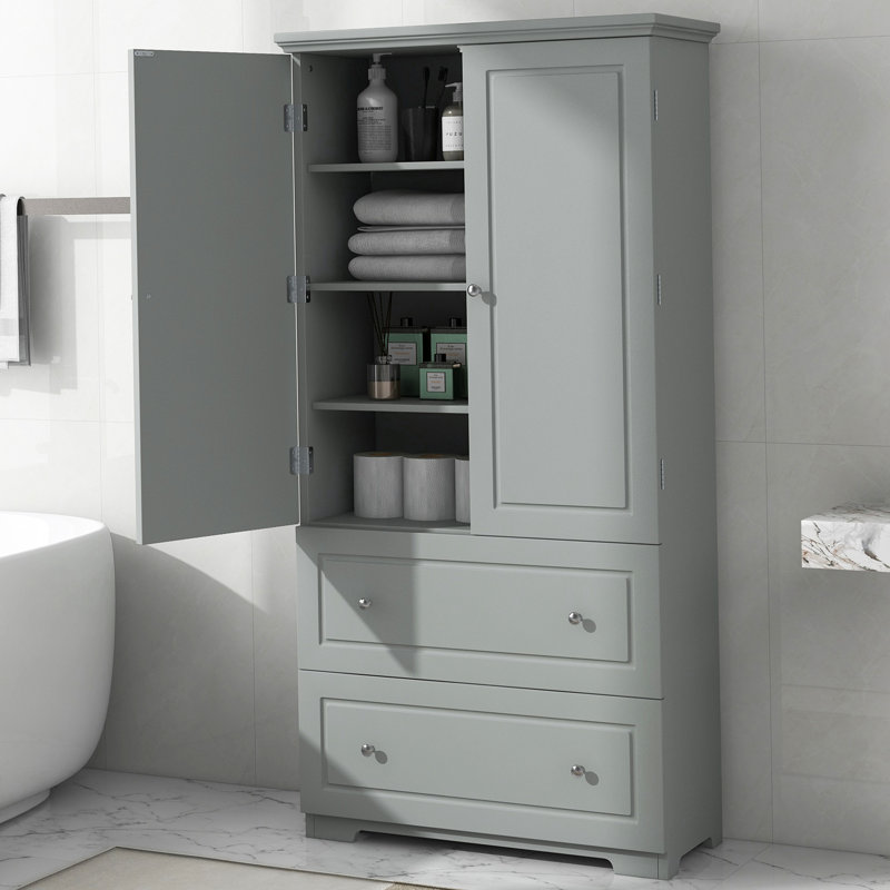 Armoire de salle de bain autoportante 62,3 po Elton