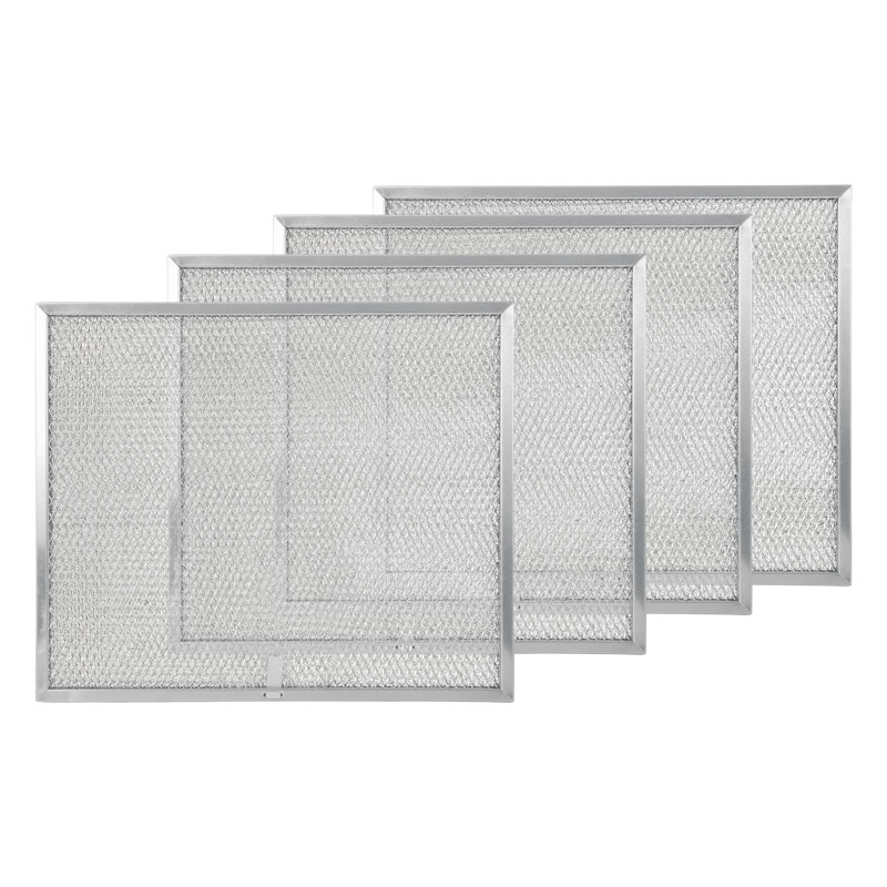 Aluminum Mesh Grease Filters For Ducted Range Hoods 11.81" X 14.33" X 0.37" Compatible With Broan 30" Allure Series Range Hoods  (4-Pack)