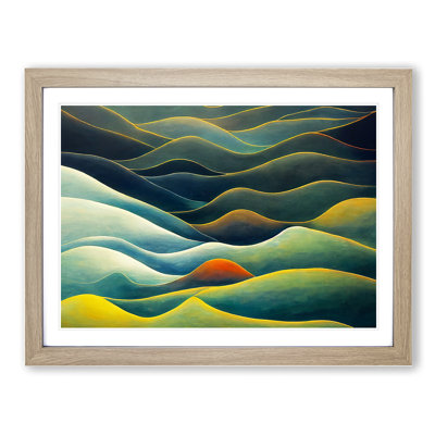 Spirited Abstract Mountains - Framed Print