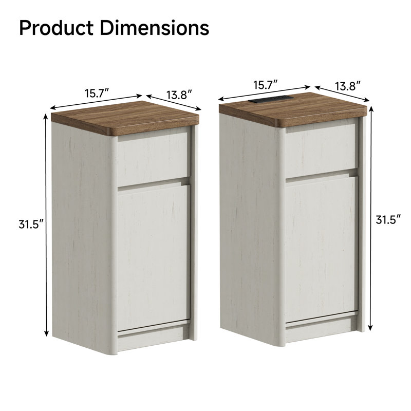 Tables de bout, White/Brown