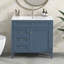 Meuble-lavabo simple 36,01 po avec plateau en bois massif Dulsea