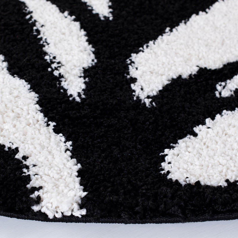 Coltun Shag Performance Animal Print Rug, Round 6'7"