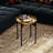 Modern Glam Coffee Table, Black & Gold, 17.3 x 22.4 x 17.3 Inches | 100% Metal Construction, Weight: 5.3 lbs | Stylish & Functional Design, Perfect for Living Room & Contemporary Spaces, Easy Assembly Required-19473098