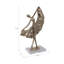 Sculpture Modern Dancer - objet décoratif et statue élégante pour décorations de salon et de maison - 17 po, or