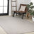 Aarhus High-Low Minimalist Scandi Striped Gray/Ivory Indoor/Outdoor Rug-1453758307
