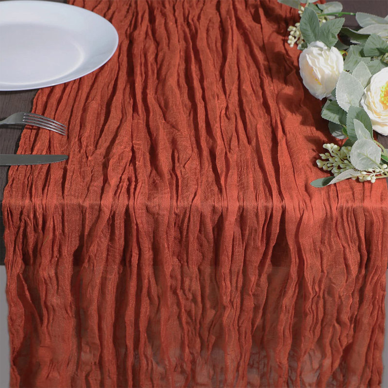 Chemin de table rectangulaire en polyester Nini, Orange