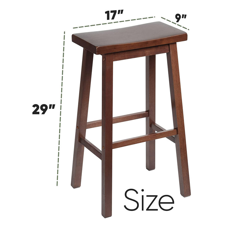 Solid Wood Accent Stool, Walnut