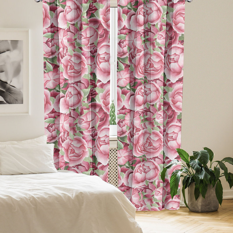 Semi Sheer Curtain Pair, 28" W x 63" L
