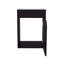 Meuble-lavabo de salle de bain avec lavabo, 1 porte, wengé noir-662223640