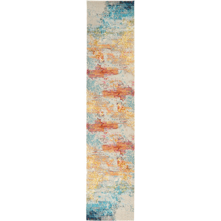 Adrihana Abstract Blue/Yellow Area Rug