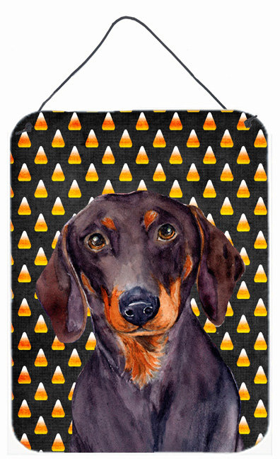 «Burniece Candy Corn», impression d'Halloween sur plaque, Teckel 6