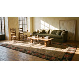 Wool American Hooked 1930s Hallway Runner Antique Rug