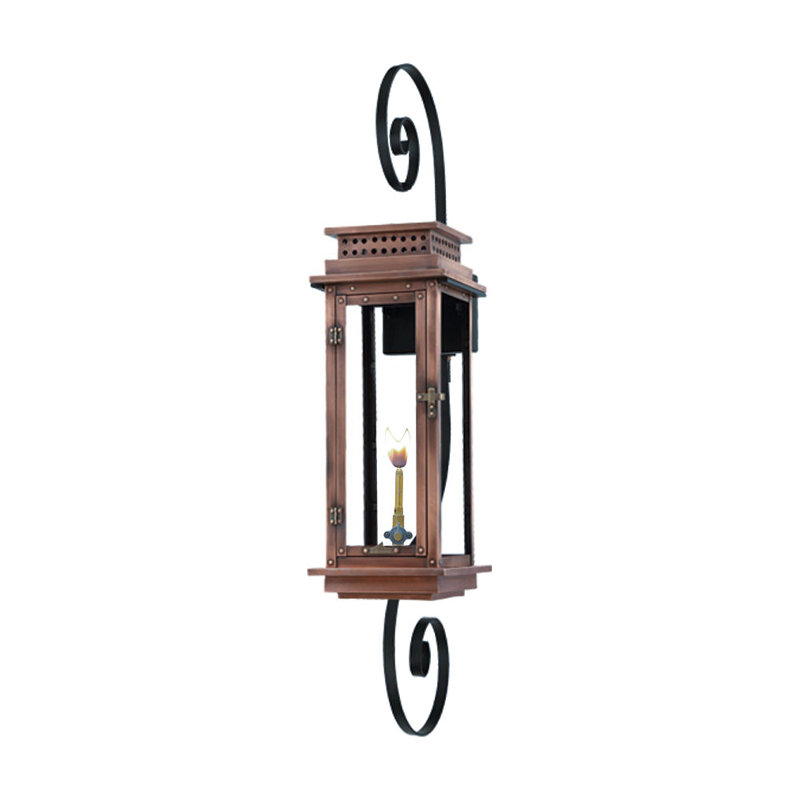 Nouveau Square / Rectangular Lantern, 46" H x 15" W x 13" D