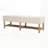 Rectangular Upholstered Linen Fabric Ottoman Bench