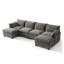 Canapé modulaire en forme de U 116,5 po, canapé modulaire confortable avec repose-pieds mobile pour le salon-1538406122-1412779719