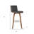 Ameyah Gray And Brown Solid Wood Swivel Low Back Counter Height Bar Chair-408517402-442935489