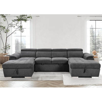 Joel 121-Inch U-Shaped Sleeper Sofa