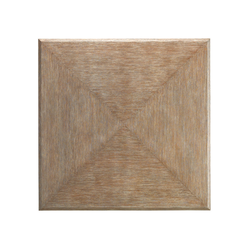 Sayan Oak Solid Wood Dining Table, Light Pepper