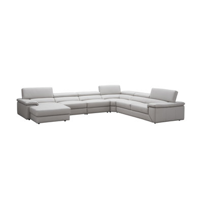 155" Wide Genuine Leather Sofa & Chaise