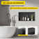 12"Hx 36"W Stainless Steel Rectangular Recessed Shower Niche,  Niche for Wall Tile Ready/No Tile Needed