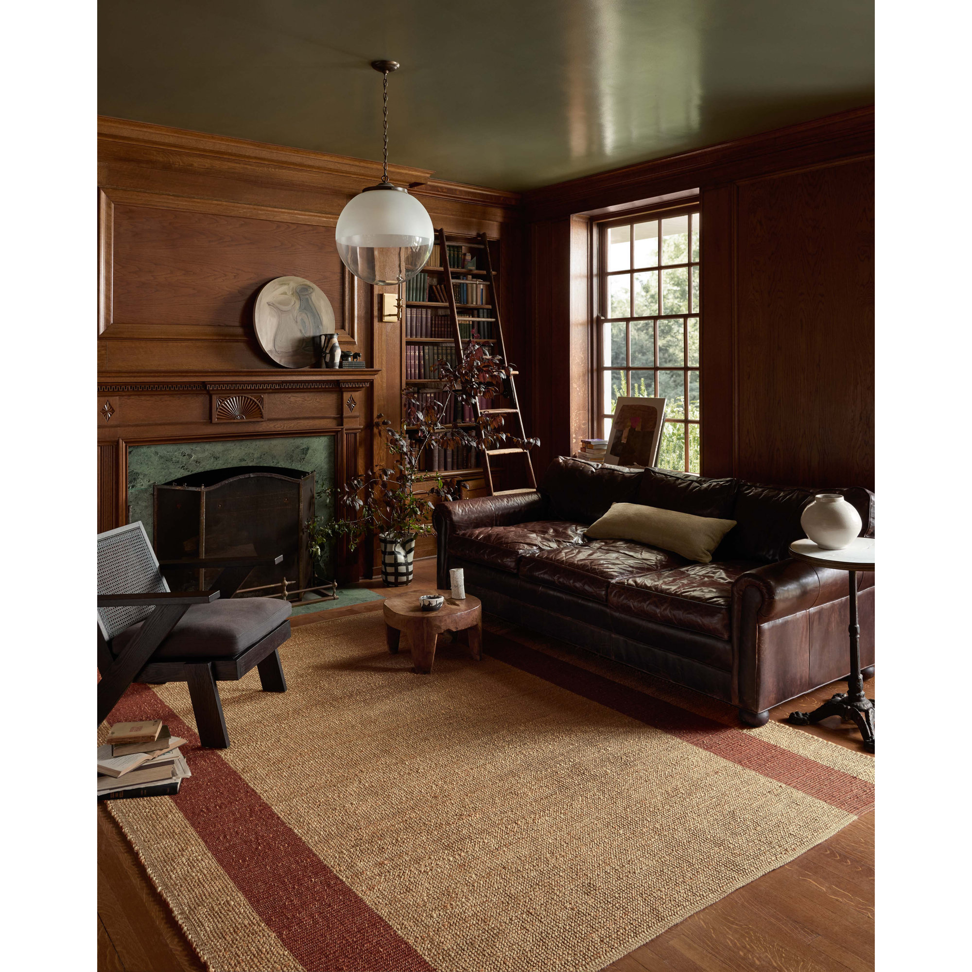 Leanne Ford x Loloi Weatherstaff Natural / Brick Area Rug, Runner 2'6" x 7'6"