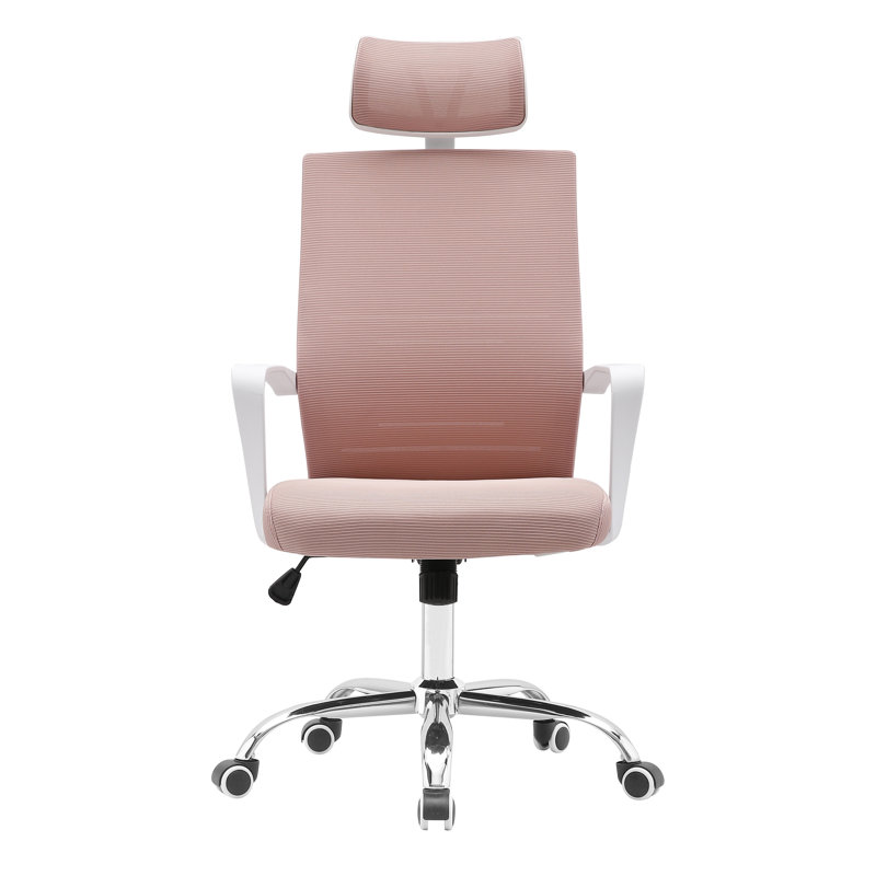 Chaise de travail en filet Johnathon, Rose