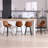 Janayshia Swivel Upholstered 25.6'' Faux Leather Counter Stool with Metal Frame-1484961770