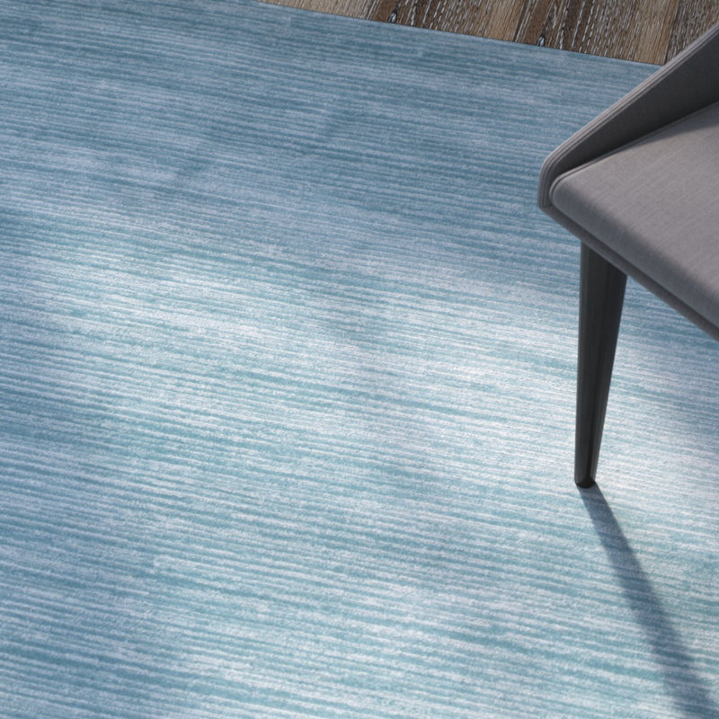 Mcevoy Aqua Area Rug, Round 11'