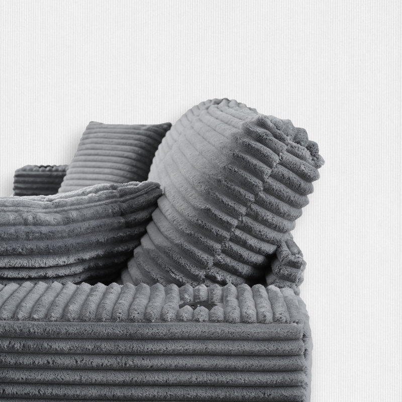 86.5'' Upholstered Sofa, Dark Gray